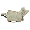 M23082OSCTB,Babyletto,Nate Berkus x Babyletto Sigi Pro Power Recliner in Perf Olive Stripe Eco-Crossweave w/Toffee Base