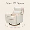 M23082PCMTB,Babyletto,Nate Berkus x Babyletto Sigi Pro Power Recliner in Performance Cream Linen w/Toffee Base