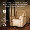 M23082PCMTB,Babyletto,Nate Berkus x Babyletto Sigi Pro Power Recliner in Performance Cream Linen w/Toffee Base