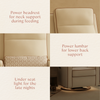 M23082PCMTB,Babyletto,Nate Berkus x Babyletto Sigi Pro Power Recliner in Performance Cream Linen w/Toffee Base