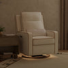 M23082PCMTB,Babyletto,Nate Berkus x Babyletto Sigi Pro Power Recliner in Performance Cream Linen w/Toffee Base