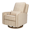 M23085BSCTB,Babyletto,Nate Berkus x Babyletto Sigi Power Recliner in Perf Bronze Stripe Eco-Crossweave w/Toffee Base