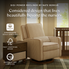 M23085BSCTB,Babyletto,Nate Berkus x Babyletto Sigi Power Recliner in Perf Bronze Stripe Eco-Crossweave w/Toffee Base