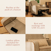 M23085OSCTB,Babyletto,Nate Berkus x Babyletto Sigi Power Recliner in Perf Olive Stripe Eco-Crossweave w/Toffee Base