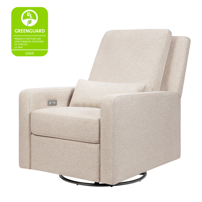 M23085PBEW,Babyletto,Sigi Glider Recliner w/ Electronic Control and USB in Performance Beach Eco-Weave