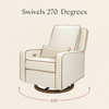 M23085PCMTB,Babyletto,Nate Berkus x Babyletto Sigi Power Recliner in Performance Cream Linen w/ Toffee Base