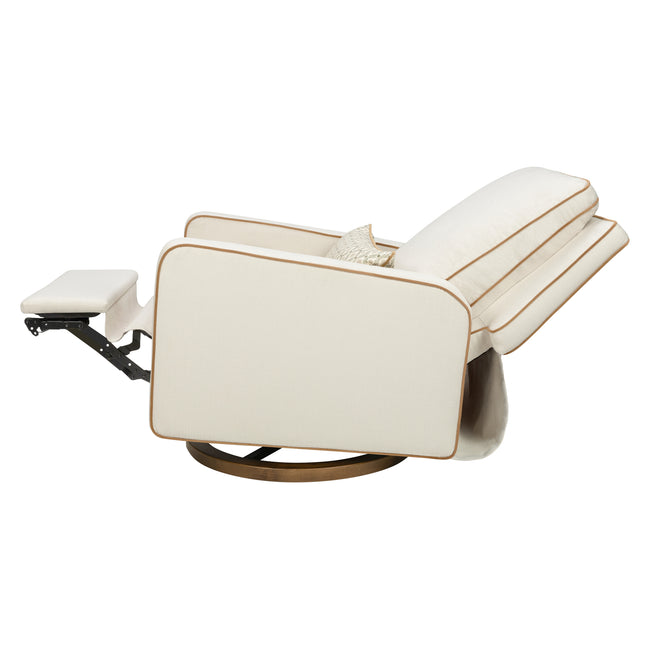 M23085PCMTB,Babyletto,Nate Berkus x Babyletto Sigi Power Recliner in Performance Cream Linen w/ Toffee Base