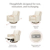M23085PCMTB,Babyletto,Nate Berkus x Babyletto Sigi Power Recliner in Performance Cream Linen w/ Toffee Base