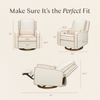 M23085PCMTB,Babyletto,Nate Berkus x Babyletto Sigi Power Recliner in Performance Cream Linen w/ Toffee Base