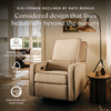 M23085PCMTB,Babyletto,Nate Berkus x Babyletto Sigi Power Recliner in Performance Cream Linen w/ Toffee Base