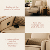M23085PCMTB,Babyletto,Nate Berkus x Babyletto Sigi Power Recliner in Performance Cream Linen w/ Toffee Base