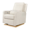 M23085WBLB,Babyletto,Sigi Glider Recliner w/ Electronic Control and USB in Ivory Boucle w/Light Wood Base