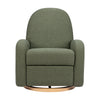 M23188OBLB,Babyletto,Nami Glider Recliner w/ Electronic Control and USB in Olive Boucle w/Light Wood Base