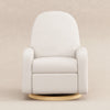 M23188PCMEWLB,Babyletto,Nami Glider Recliner w/ Electronic Control and USB in Performance Cream Eco-Weave w/Light wood base