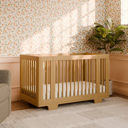 M23401HY,Babyletto,Yuzu 8-in-1 Convertible Crib w/ Bassinet & Toddler Bed Kits in Honey