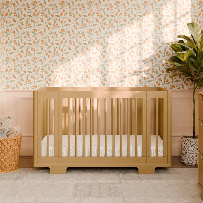 M23401HY,Babyletto,Yuzu 8-in-1 Convertible Crib w/ Bassinet & Toddler Bed Kits in Honey
