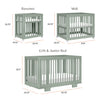 M23401LS,Babyletto,Yuzu 8-in-1 Convertible Crib w/All-Stages Conversion Kits in Light Sage