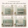 M23401LS,Babyletto,Yuzu 8-in-1 Convertible Crib w/All-Stages Conversion Kits in Light Sage