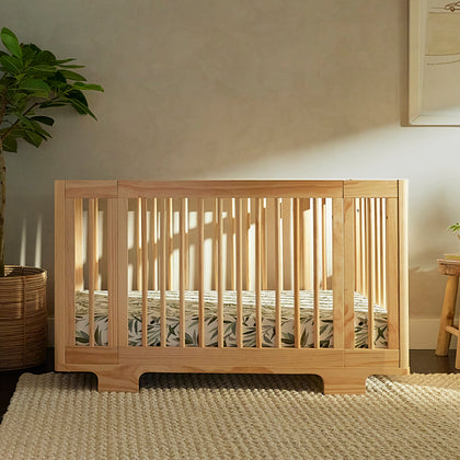 M23401N,Babyletto,Yuzu 8-in-1 Convertible Crib w/ Bassinet & Toddler Bed Kits in Natural