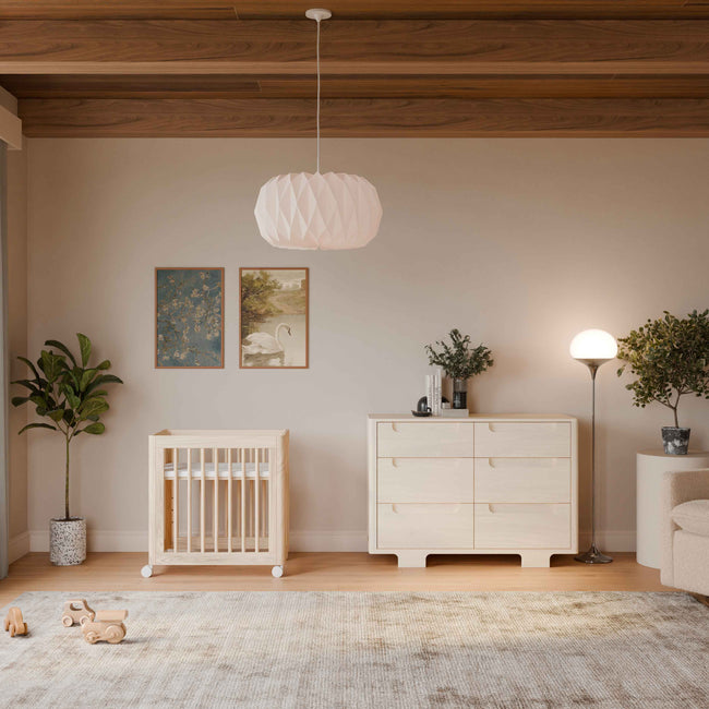 M23401NX,Babyletto,Yuzu 8-in-1 Convertible Crib w/ Bassinet & Toddler Bed Kits in Washed Natural