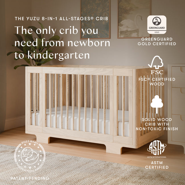 M23401NX,Babyletto,Yuzu 8-in-1 Convertible Crib w/All-Stages Conversion Kits in Washed Natural