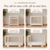 M23401NX,Babyletto,Yuzu 8-in-1 Convertible Crib w/ Bassinet & Toddler Bed Kits in Washed Natural
