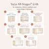 M23401NX,Babyletto,Yuzu 8-in-1 Convertible Crib w/ Bassinet & Toddler Bed Kits in Washed Natural