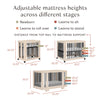 M23401NXB,Babyletto,Yuzu 8-in-1 Convertible Crib w/All-Stages Conversion in Washed Natural/Black