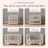 M23401NXW,Babyletto,Yuzu 8-in-1 Convertible Crib w/All-Stages Conversion in Washed Natural/White