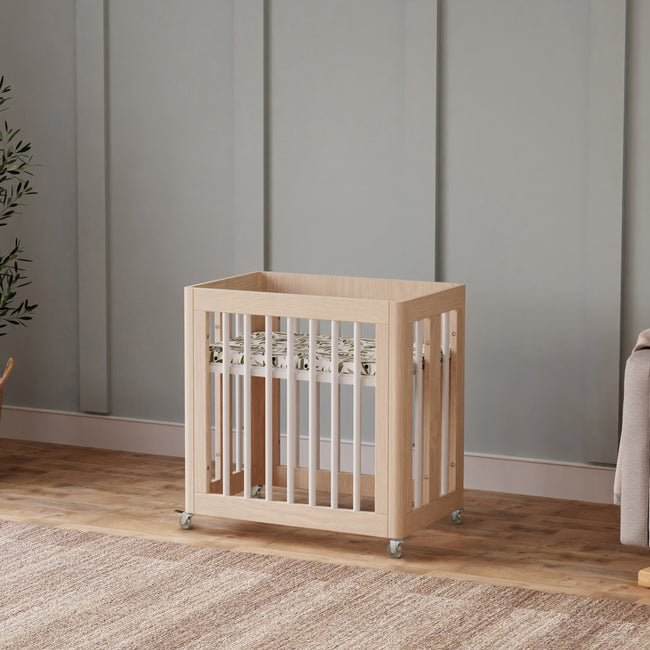 M23401NXW,Babyletto,Yuzu 8-in-1 Convertible Crib w/All-Stages Conversion in Washed Natural/White
