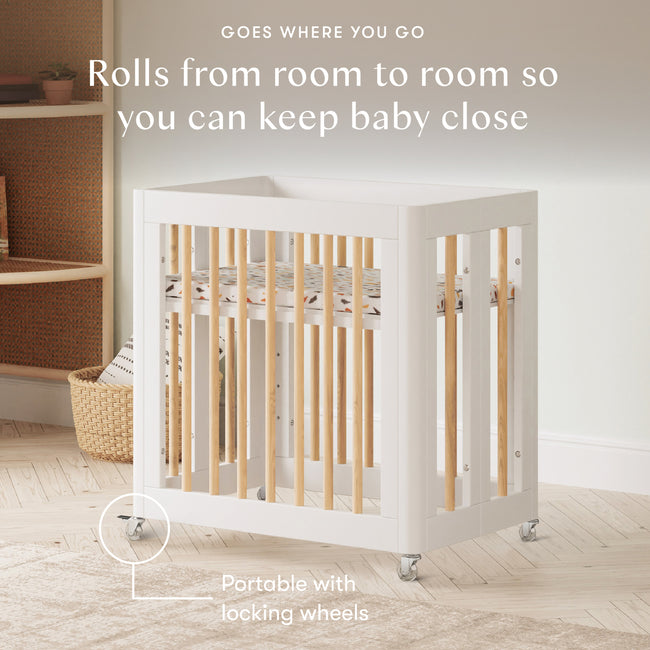 M23401WN,Babyletto,Yuzu 8-in-1 Convertible Crib w/All-Stages Conversion Kits in White/Natural