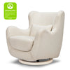M24187WBIB,Nursery Works,Solstice Swivel Glider in Ivory Boucle w/Ivory Wood Base
