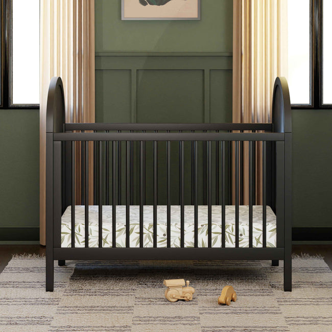M25601BNC,Babyletto,Bondi Cane 3-in-1 Convertible Crib w/ Toddler Bed Kit in Black with Natural Cane
