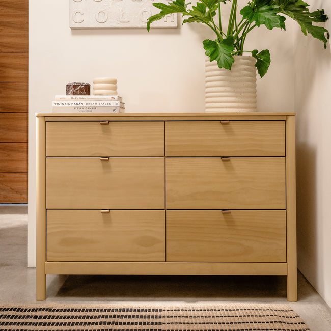 M25616HY,Babyletto,Bondi 6-Drawer Assembled Dresser in Honey