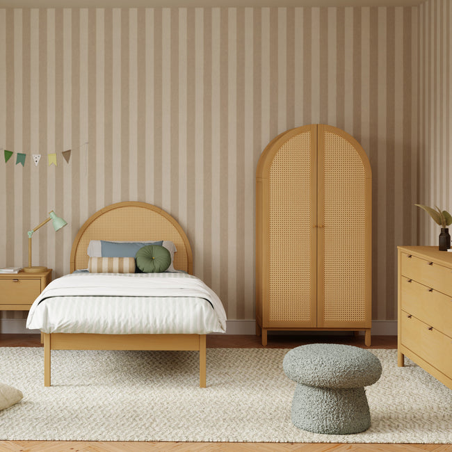 M25929HY,Babyletto Kids,Bondi Cane Armoire  Assembled in Honey