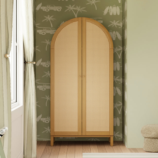 M25929HY,Babyletto Kids,Bondi Cane Armoire  Assembled in Honey