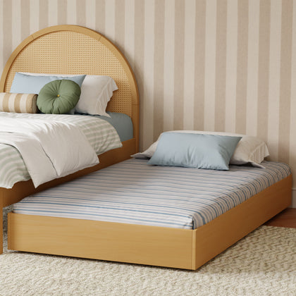 M25973HY,The MDB Family,Twin Storage Trundle Bed in Honey