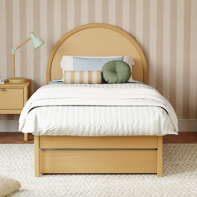 M25973HY,The MDB Family,Twin Storage Trundle Bed in Honey