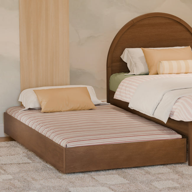 M25973NL,The MDB Family,Twin Storage Trundle Bed in Natural Walnut