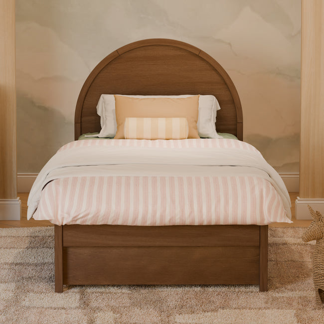 M25973NL,The MDB Family,Twin Storage Trundle Bed in Natural Walnut