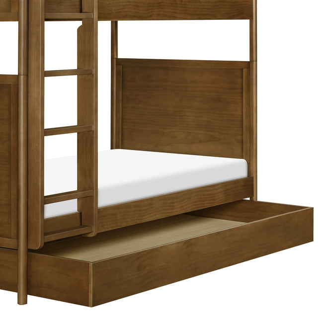 M25973NL,The MDB Family,Twin Storage Trundle Bed in Natural Walnut