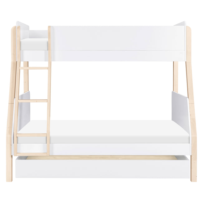 M25973W,The MDB Family,Twin Storage Trundle Bed in White