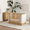 M26201HYWB,Babyletto,Bondi Boucle 4-in-1 Convertible Crib w/ Toddler Bed Kit in Honey with Ivory Boucle