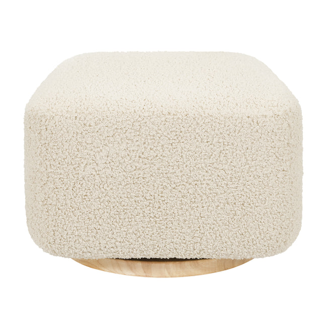 M26385ATLB,Babyletto,Kiwi Gliding Ottoman in Almond Teddy Loop w/ Light Wood Base