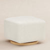M26385CMSGLB,Babyletto,Kiwi Gliding Ottoman in Cream Shearling with Light Wood Base