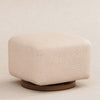 M26385CSGDB,Babyletto,Kiwi Gliding Ottoman in Chai Shearling with Dark Wood Base