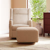 M26385CSGDB,Babyletto,Kiwi Gliding Ottoman in Chai Shearling with Dark Wood Base