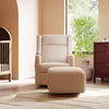 M26385CSGDB,Babyletto,Kiwi Gliding Ottoman in Chai Shearling with Dark Wood Base