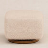 M26385CSGDB,Babyletto,Kiwi Gliding Ottoman in Chai Shearling with Dark Wood Base