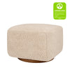 M26385CSGDB,Babyletto,Kiwi Gliding Ottoman in Chai Shearling with Dark Wood Base